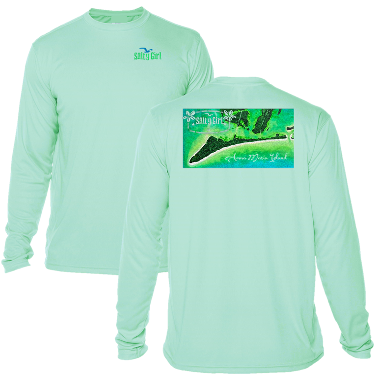 Salty Girl Anna Maria Island Outline UPF 50+