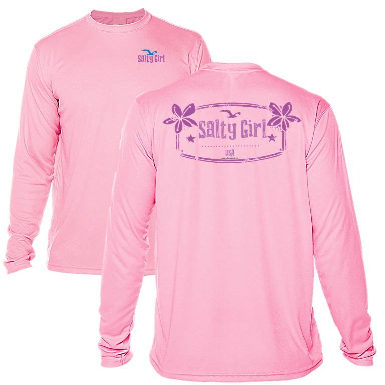 Salty Girl Hibiscus Logo UPF 50+