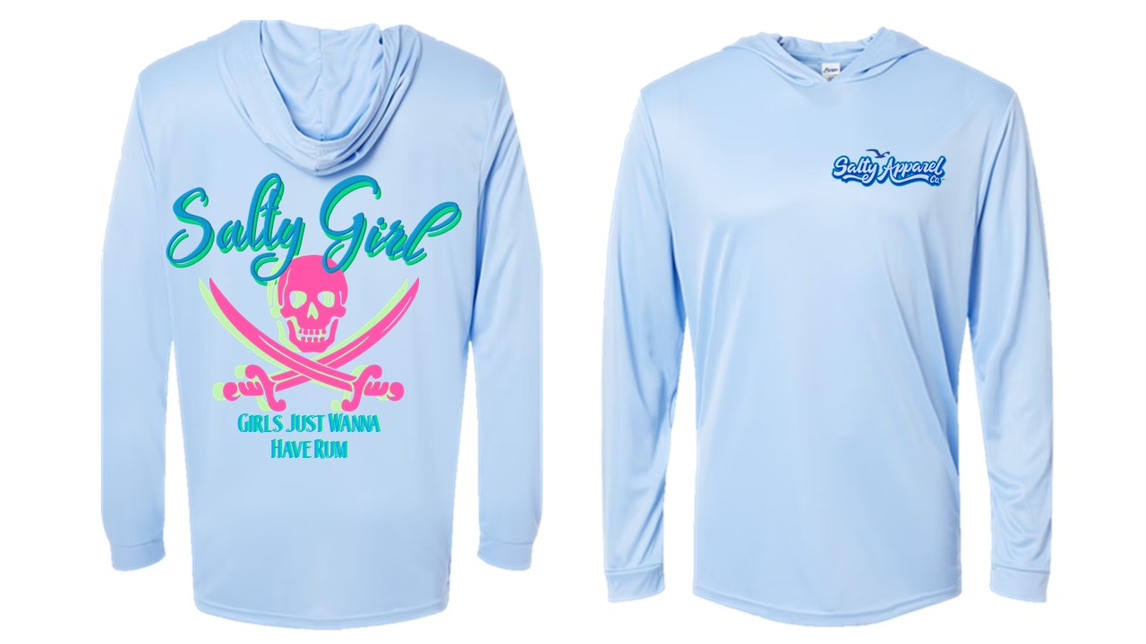Salty Girl Rum Pirate UPF 50+ Performance Hoodie