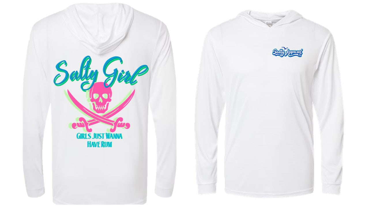 Salty Girl Rum Pirate UPF 50+ Performance Hoodie