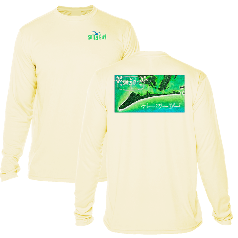Salty Girl Anna Maria Island Outline UPF 50+