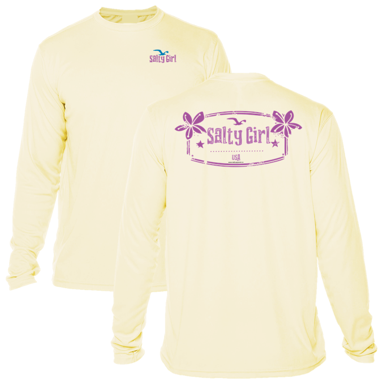 Salty Girl Hibiscus Logo UPF 50+
