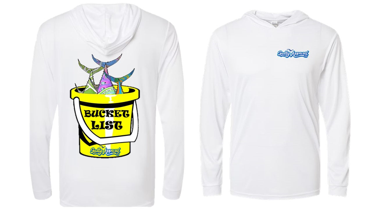 Bucket List White UPF 50+ Performance Hoodie