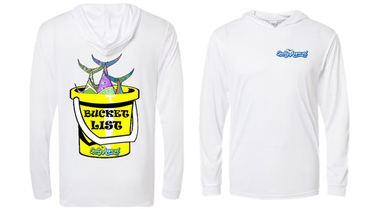 Bucket List White UPF 50+ Performance Hoodie