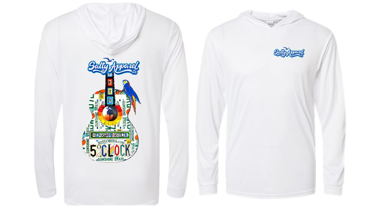 Tribute to Jimmy Buffett Guitar UPF 50+ Performance Hoodie