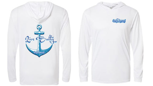 Live Salty Anchor UPF 50+ Performance Hoodie
