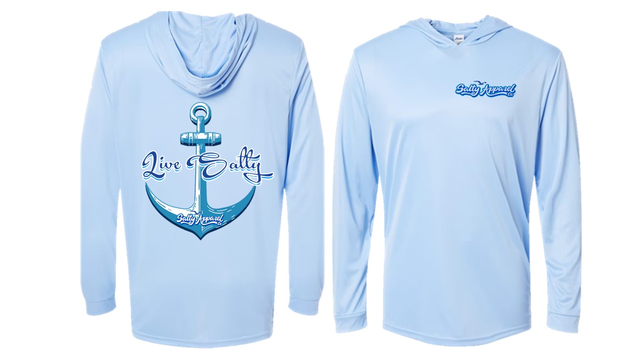 Live Salty Anchor UPF 50+ Performance Hoodie