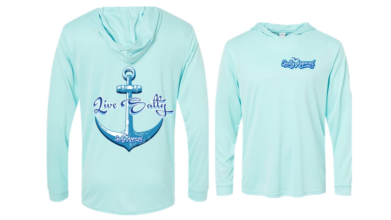 Live Salty Anchor UPF 50+ Performance Hoodie