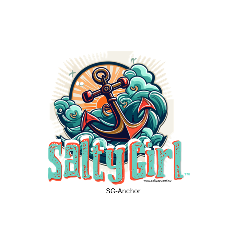 Salty Girl Anchor Sticker