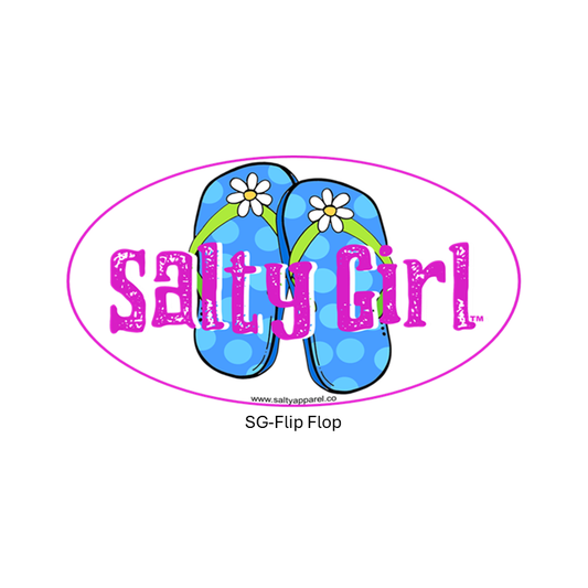 Salty Girl Flip Flops Sticker