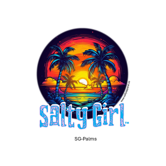 Salty Girl Palms Sticker