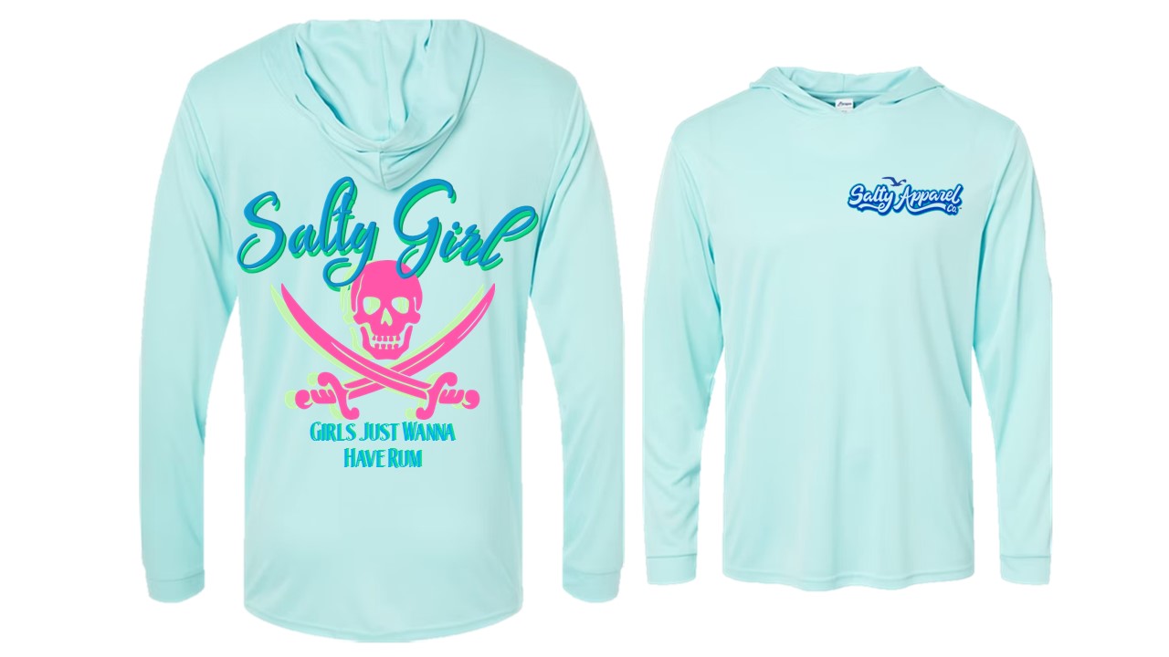 Salty Girl Rum Pirate UPF 50+ Performance Hoodie