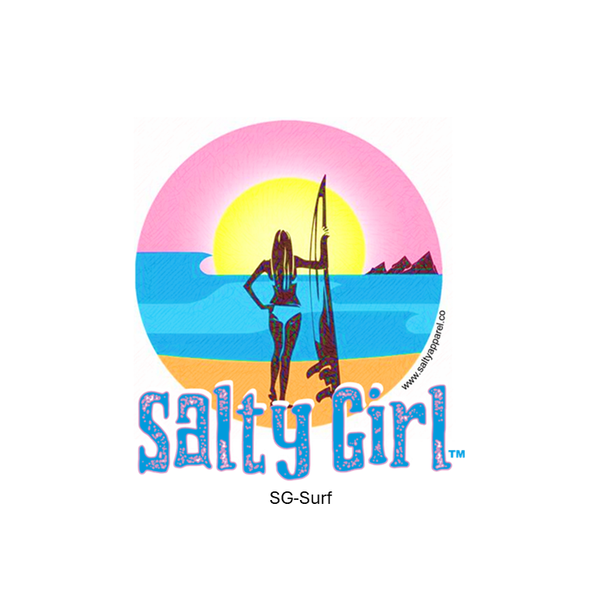 Salty Girl Surfer Sticker