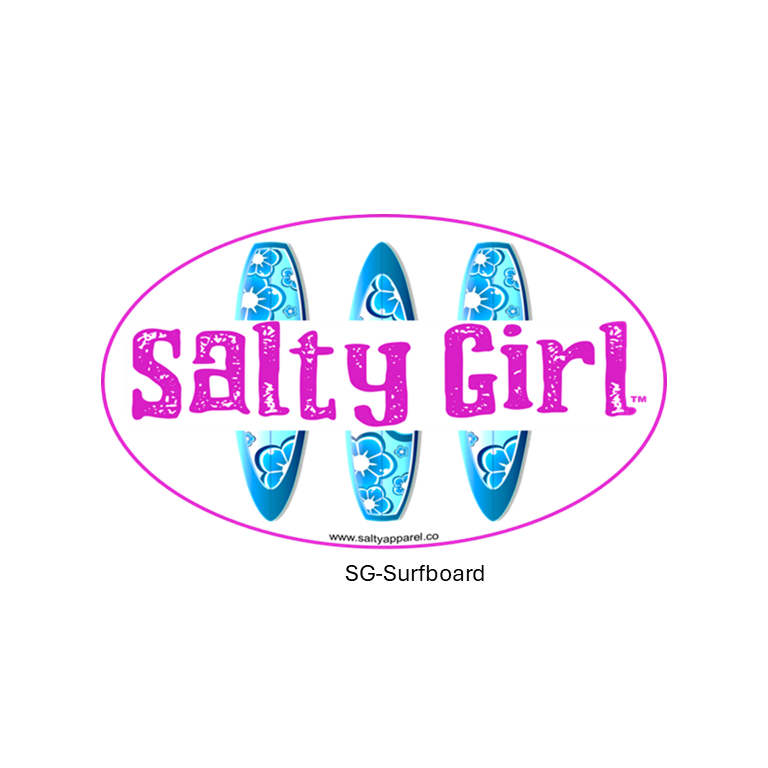 Salty Girl Surf Board Sticker