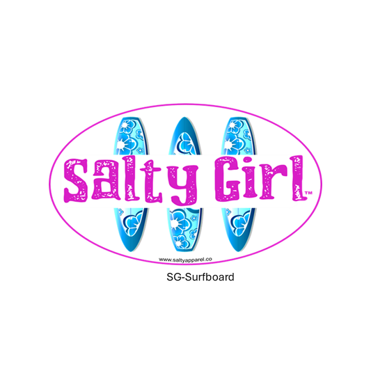 Salty Girl Surf Board Sticker