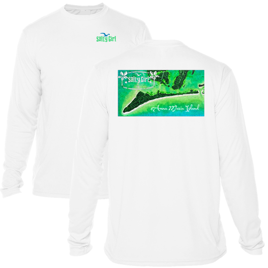 Salty Girl Anna Maria Island Outline UPF 50+