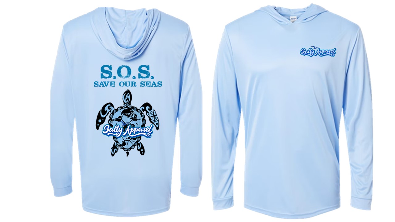 S.O.S. Save Our Seas Turtle UPF 50+ Performance Hoodie