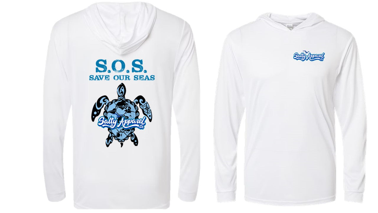 S.O.S. Save Our Seas Turtle UPF 50+ Performance Hoodie