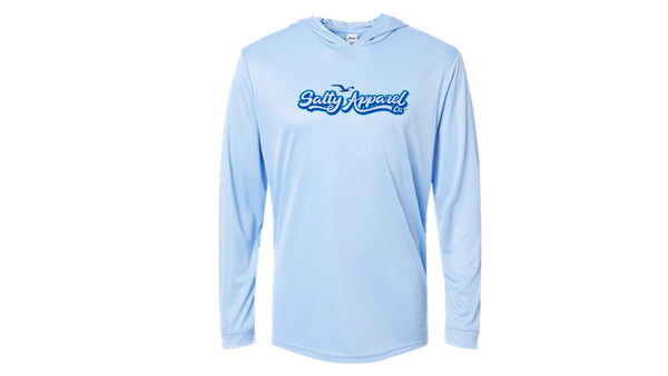 Salty Apparel logo UPF 50+ Performance Hoodie