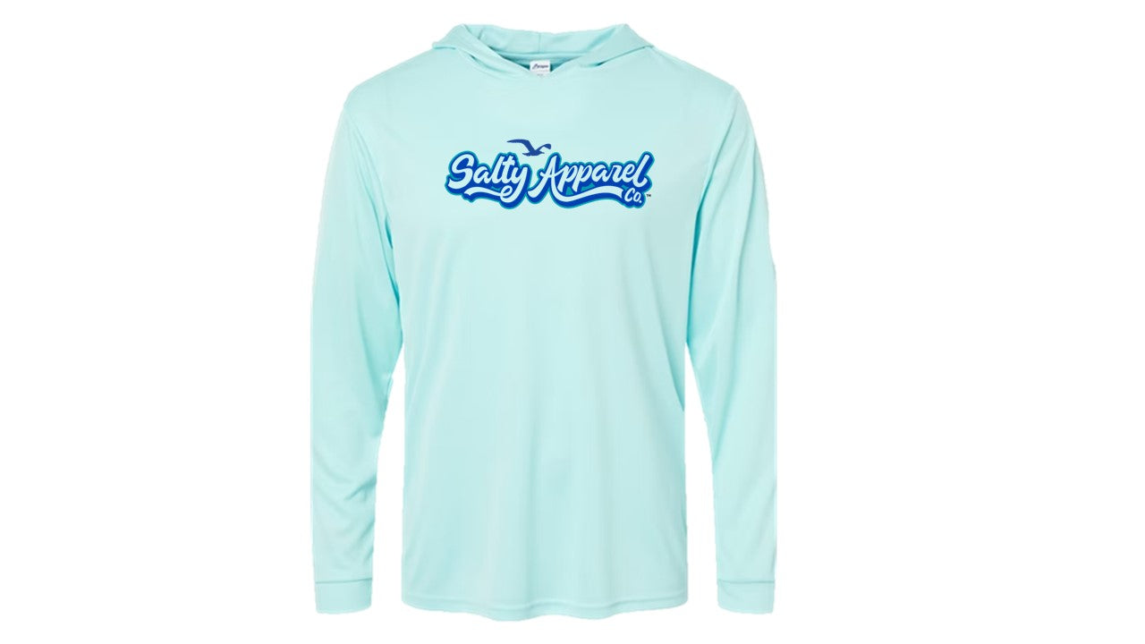 Salty Apparel logo UPF 50+ Performance Hoodie