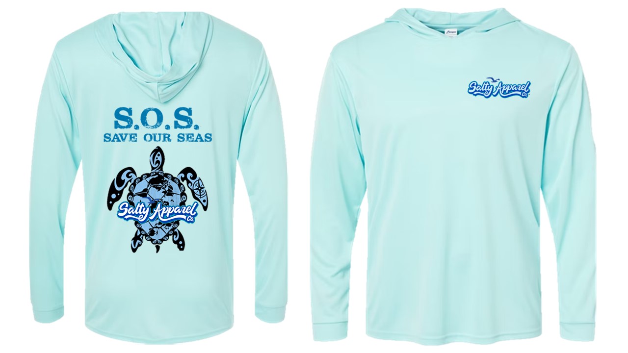 S.O.S. Save Our Seas Turtle UPF 50+ Performance Hoodie