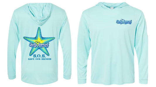 S.O.S. Save Our Shores UPF 50+ Performance Hoodie
